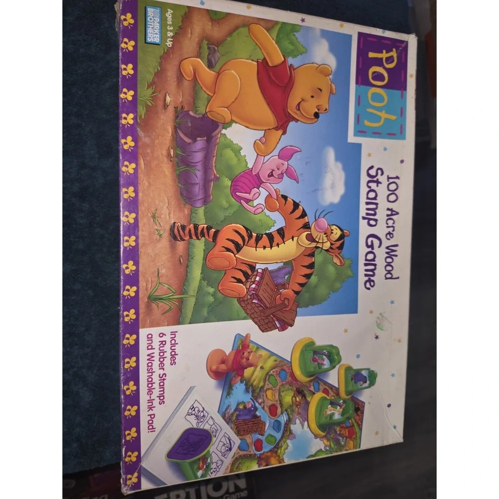 Vintage 1997 Disney Winnie The Pooh 100 Acre Wood Stamp Game COMPLETE